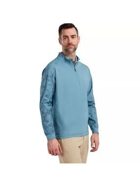 Footjoy 1/4 Zip Golf Midlayer Blue Camo Floral Pullover Mens Sz M